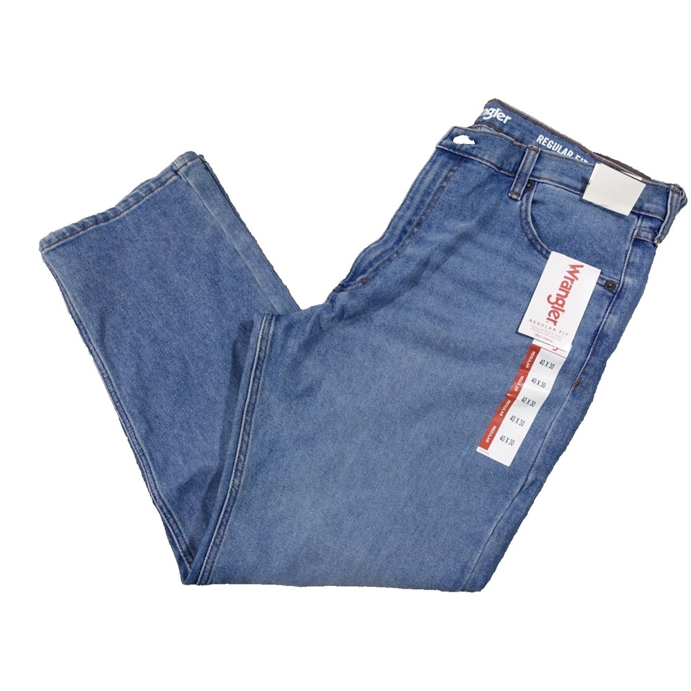 Wrangler Jeans Men 40x30 Regular Fit Straight Leg Stretch Advanced Comfort NWT